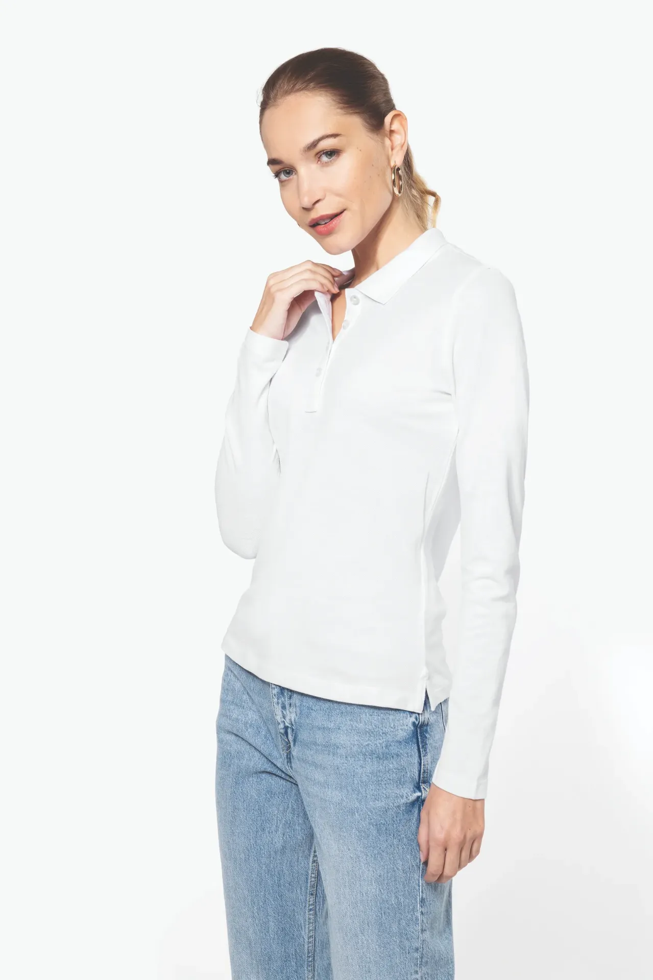 ROCCO-POLO ML UNI 4 BOUTONS FEMME