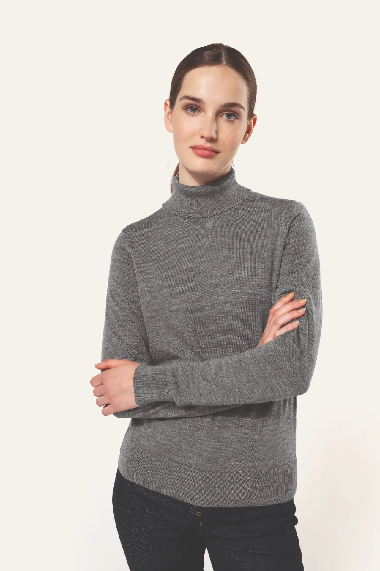 ROLINA-PULL COL ROULE FEMME