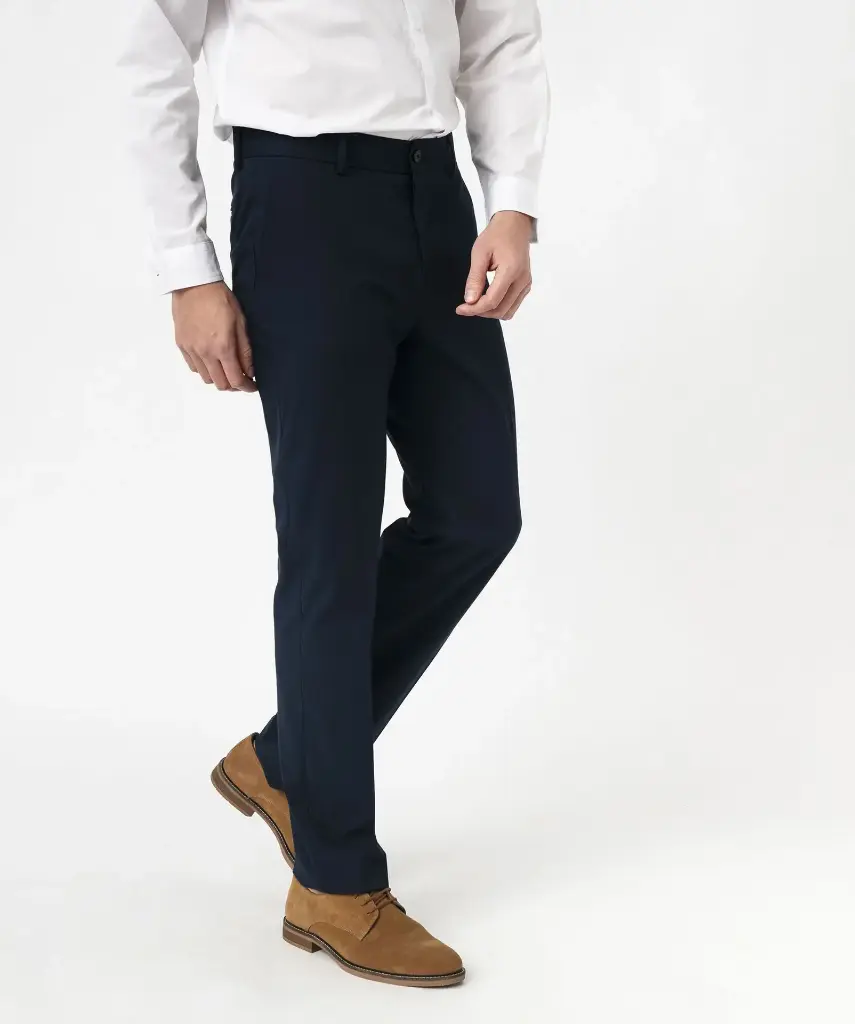 [25GE00070] QOBOPRO-PANTALON COSTUME COUPE DROITE HOMME BLEU (34)