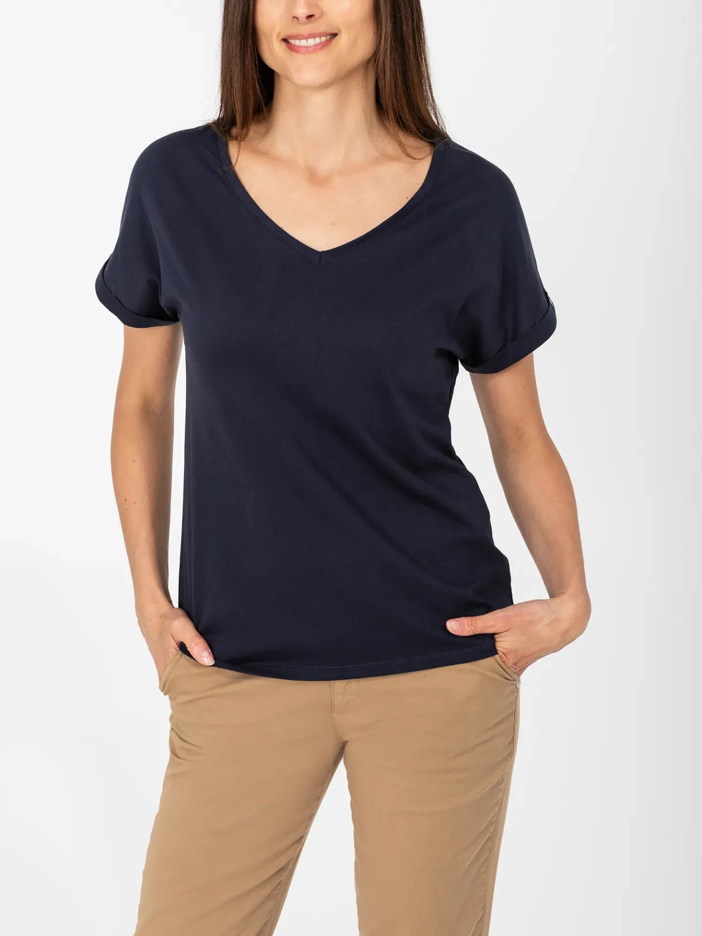 PROAVER-TEE-SHIRT MC COL V FEMME
