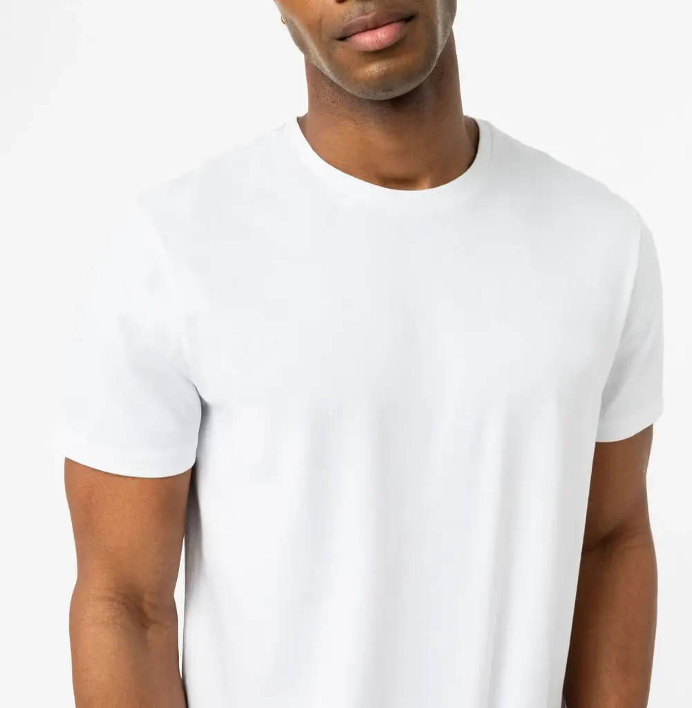 PONACO-TEE-SHIRT MC COL ROND HOMME BLANC