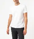 PONAC-TEE-SHIRT MC COL ROND HOMME BLANC