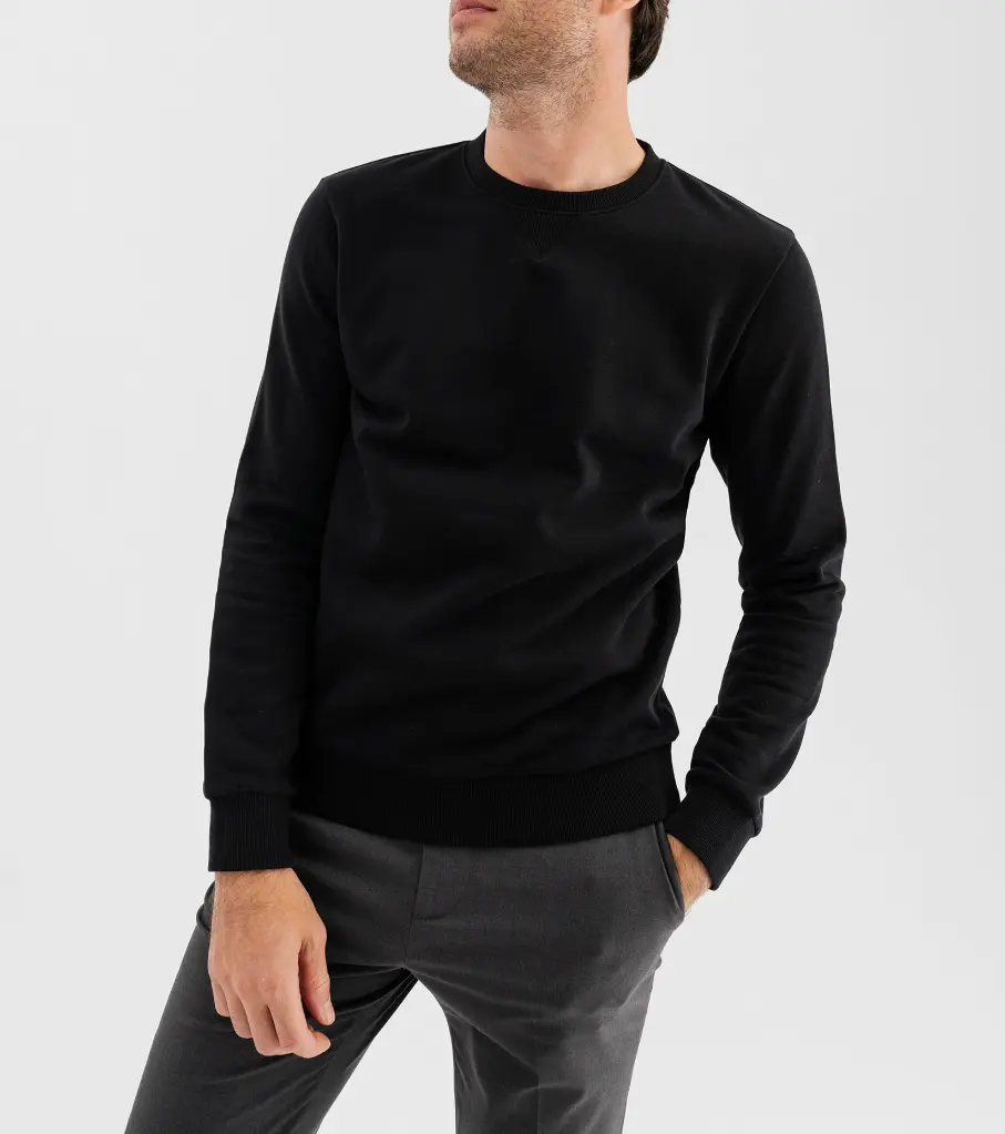 [25GE00042] PAFFA-SWEAT COL ROND HOMME NOIR (S)