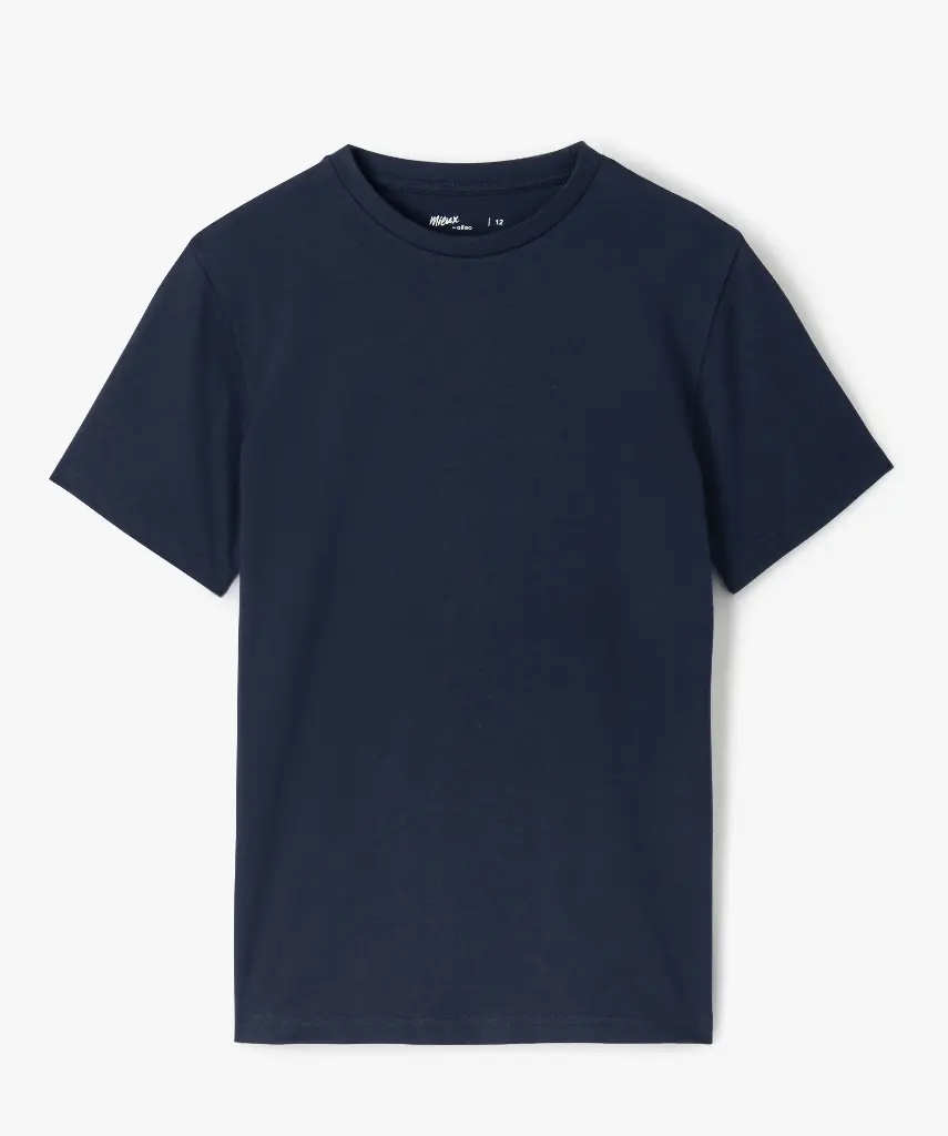 [25GE00009] HABA-TEE-SHIRT MC COL ROND JUNIOR BLEU (10 ans)