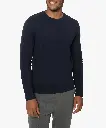 OKATIMI-TEE-SHIRT ML COL ROND HOMME BLEU