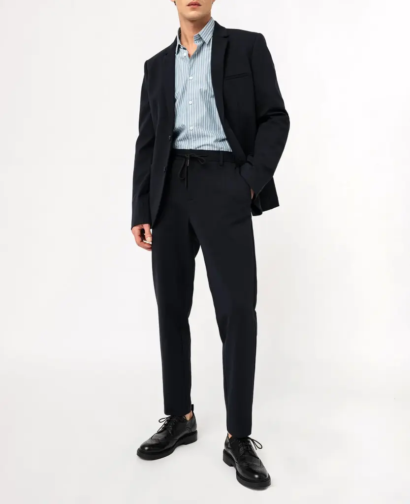 TASA-VESTE COSTUME COUPE DROITE HOMME BLEU (S)