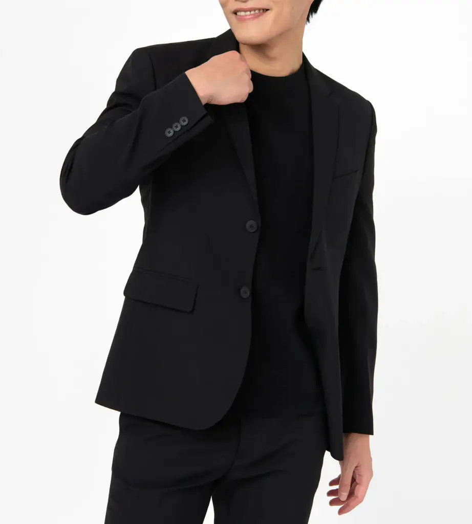 XVEST-VESTE COSTUME COUPE DROITE HOMME NOIR