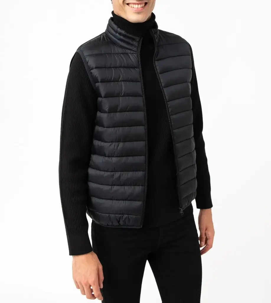 [25GE00018] LOY-BODYWARMER MATELASSÉ HOMME NOIR (S)