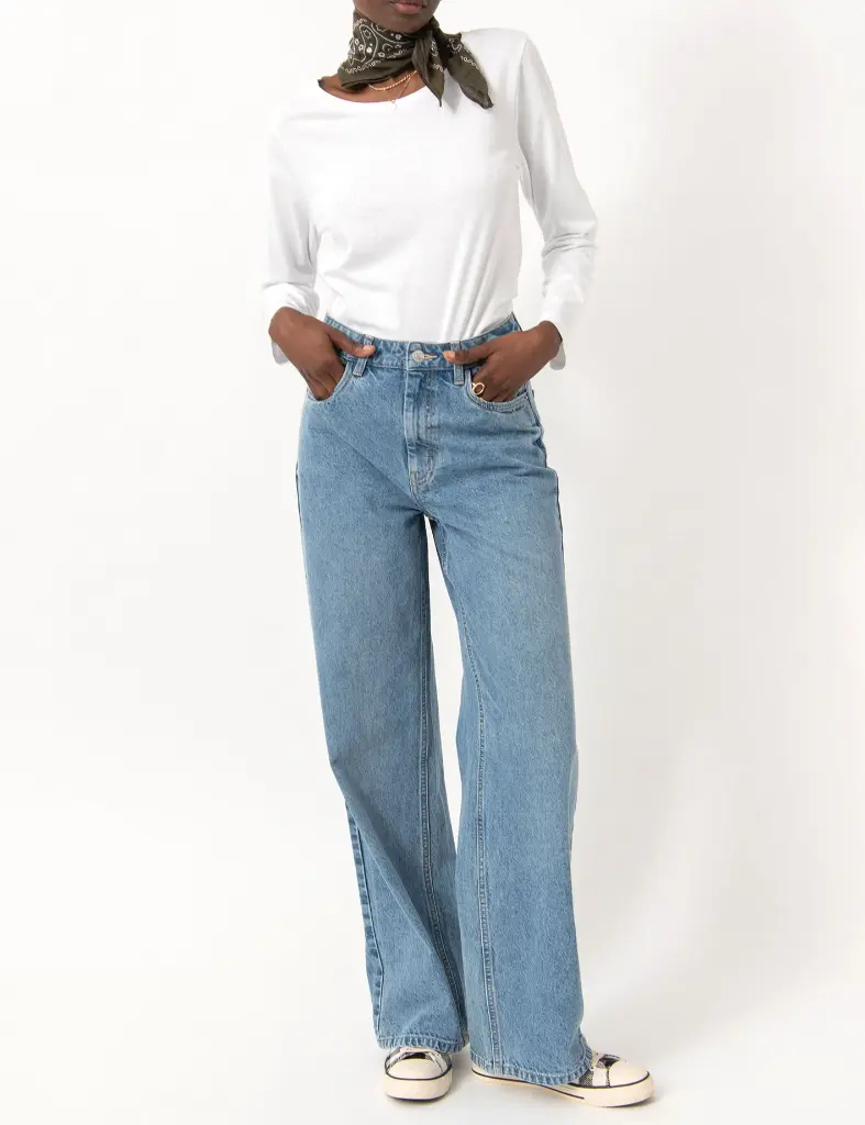 MAVARO-TEE-SHIRT ML COL ROND FEMME BLANC