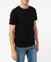 PONAC-TEE-SHIRT MC COL ROND HOMME NOIR