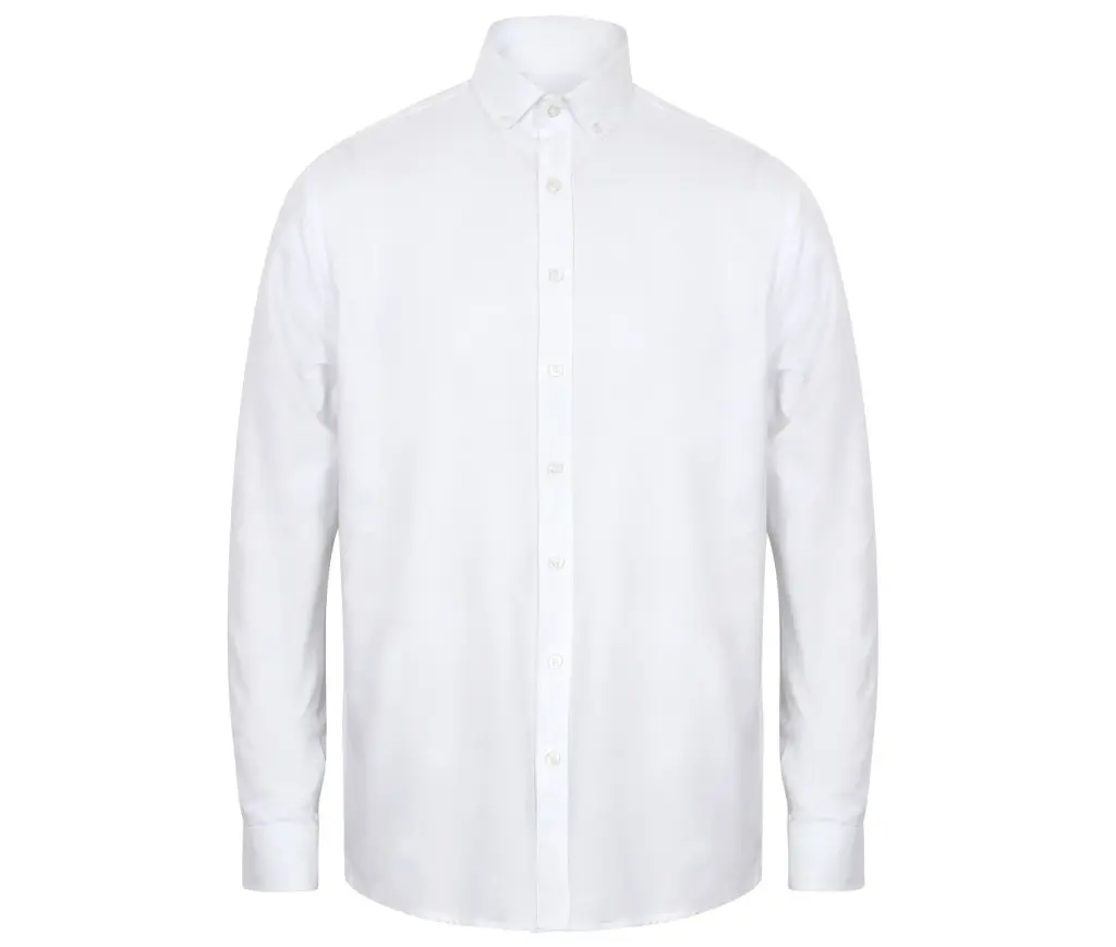 [26IMHY512C] MANOXFIT-CHEMISE ML COL BOUTONNÉ HOMME (Blanc, S)