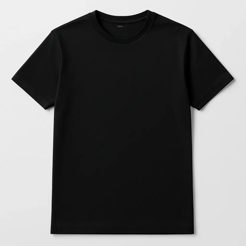 [25GE00059] PONACO-TEE-SHIRT MC COL ROND HOMME NOIR (XS)