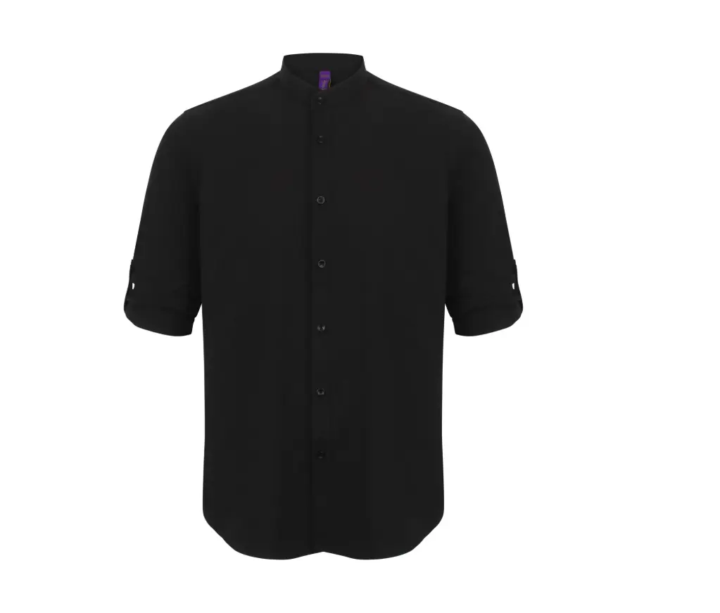 [26IMHY592] MANDARIN-CHEMISE ML COL MAO HOMME (XS)