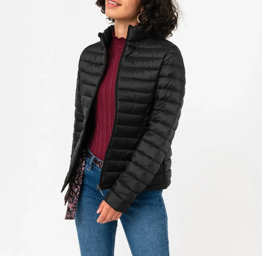 QABARO-DOUDOUNE MATELASSÉ FEMME NOIR (S)