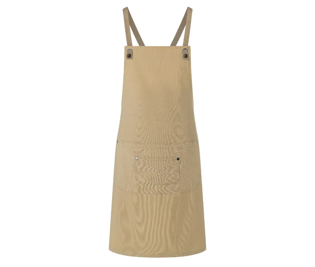 [26IMKYLS39] NATURE-TABLIER LONG AVEC POCHE UNISEXE (Beige)