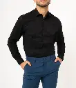 QELA-CHEMISE ML COL CLASSIQUE HOMME NOIR