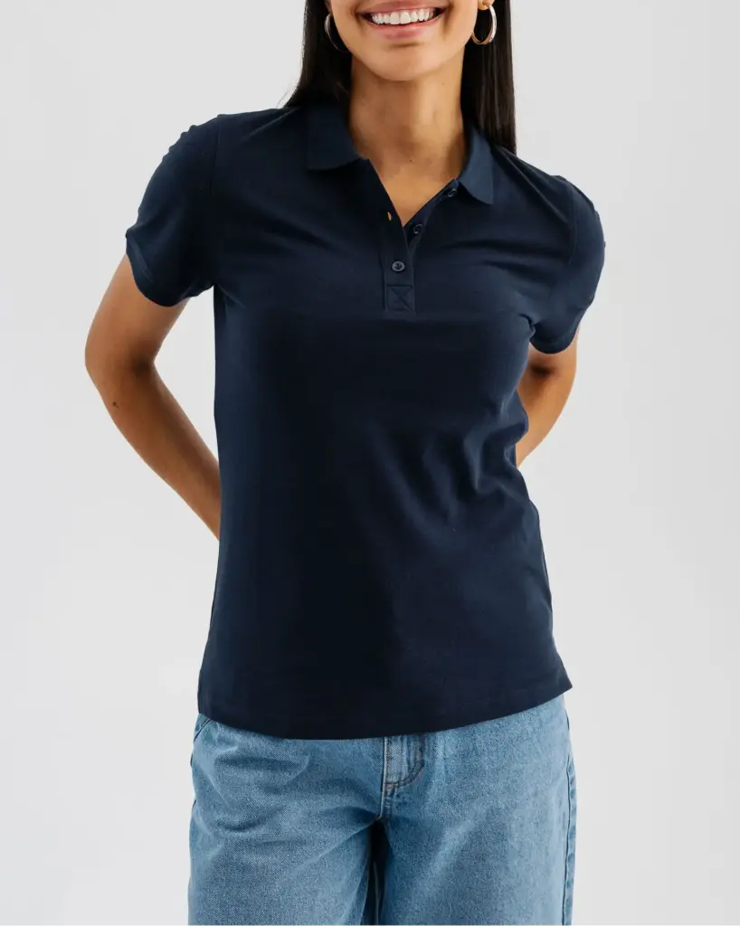 CAPOJ-POLO MC UNI 3 BOUTONS FEMME