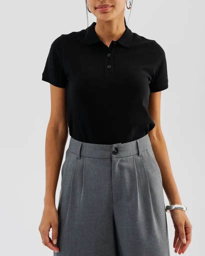 CAPOJ-POLO MC UNI 3 BOUTONS FEMME