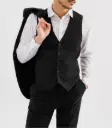 QOBOLOPRO-GILET COSTUME COUPE DROITE HOMME