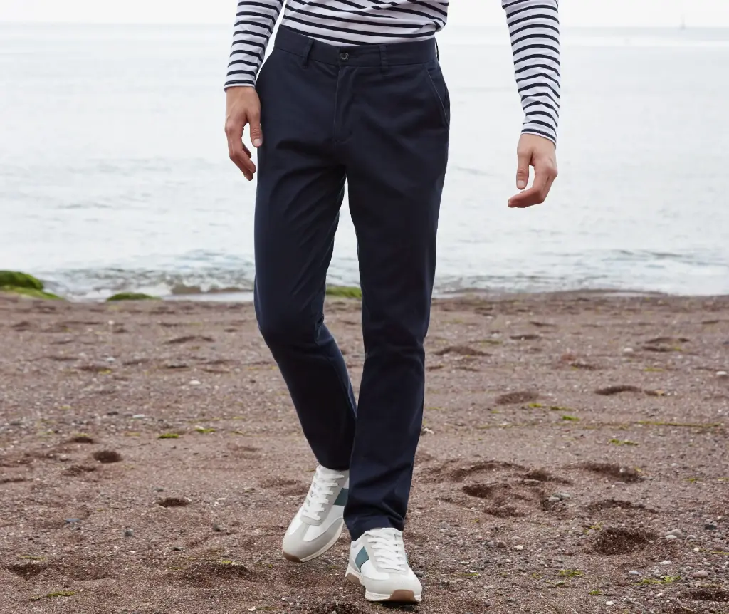 [FR621] QERU-PANTALON CHINO HOMME (Beige, 38)