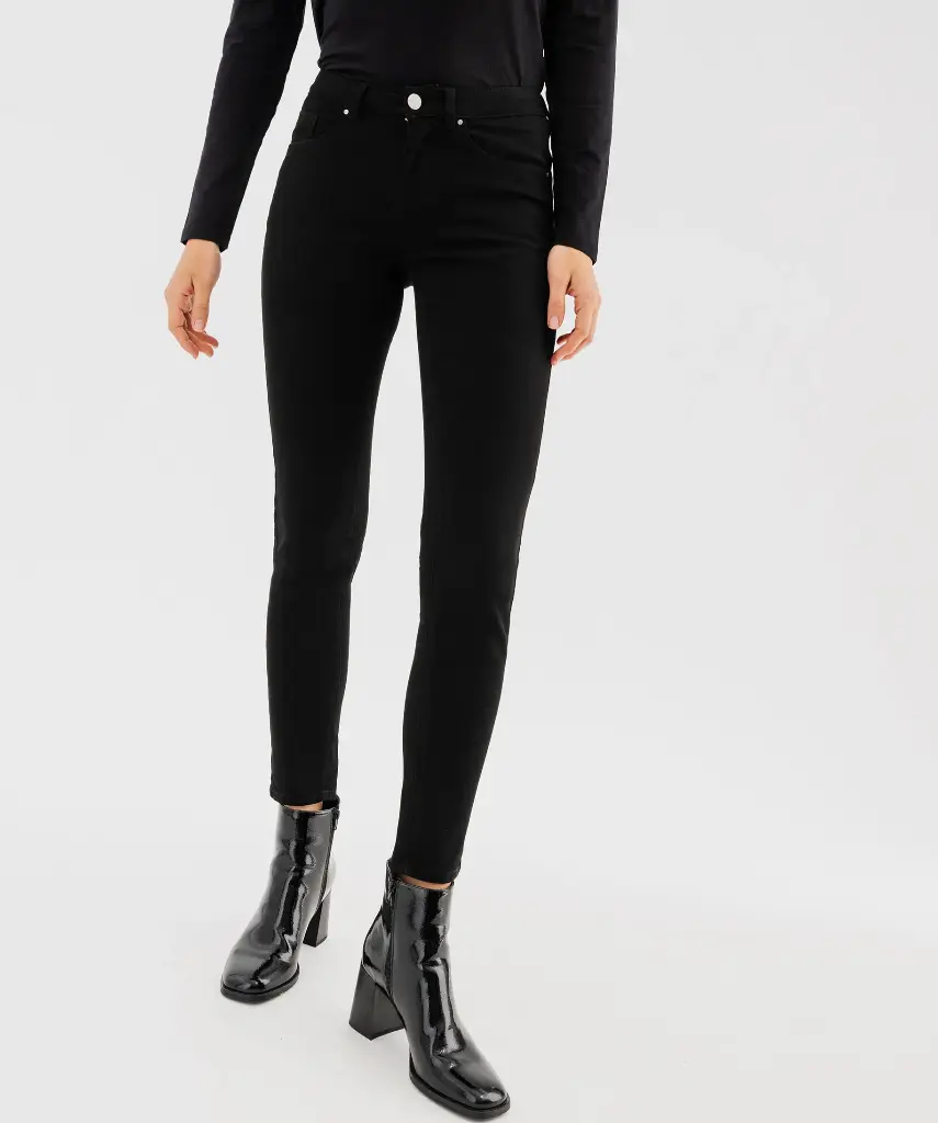 [25GE00081] RAMBY-PANTALON COUPE SLIM FEMME NOIR (36)