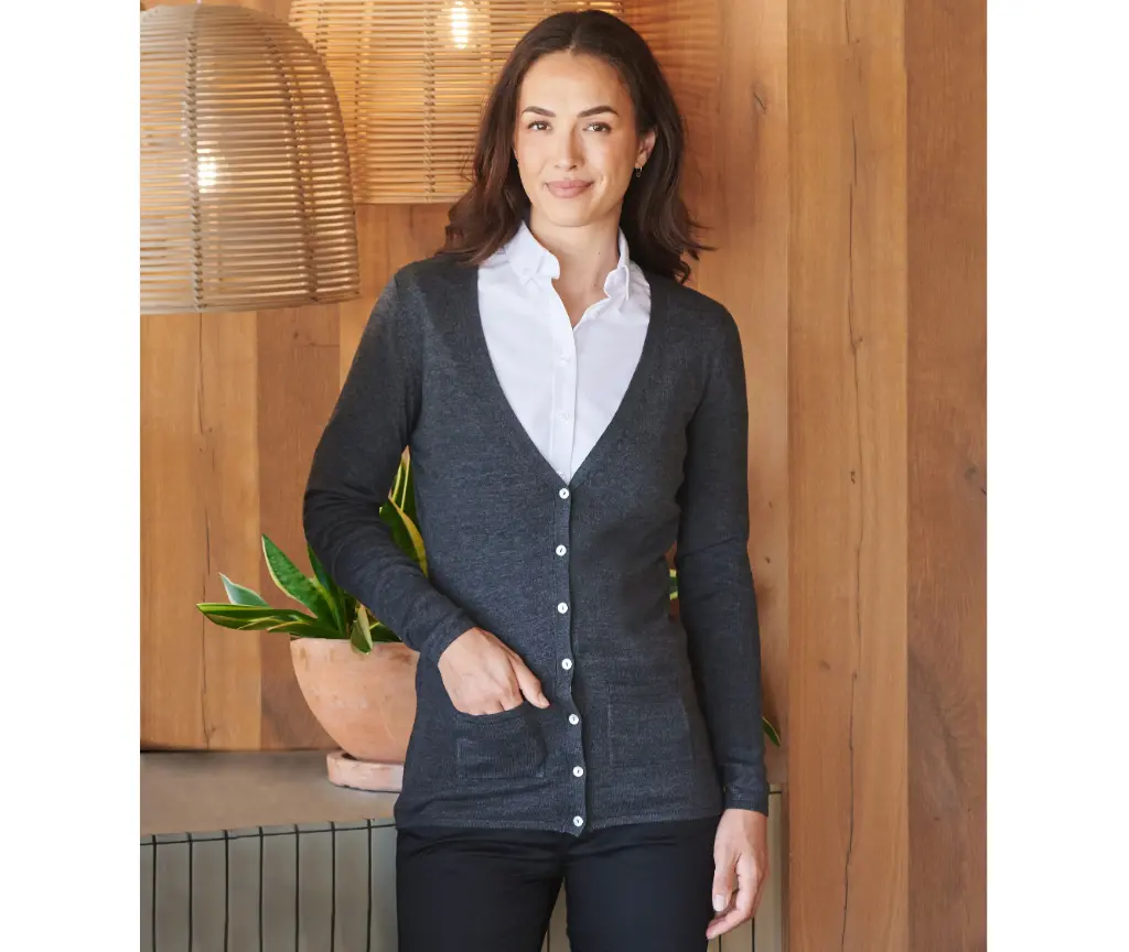 [26IMHY723] CARDI-CARDIGAN COL V FEMME (XS)