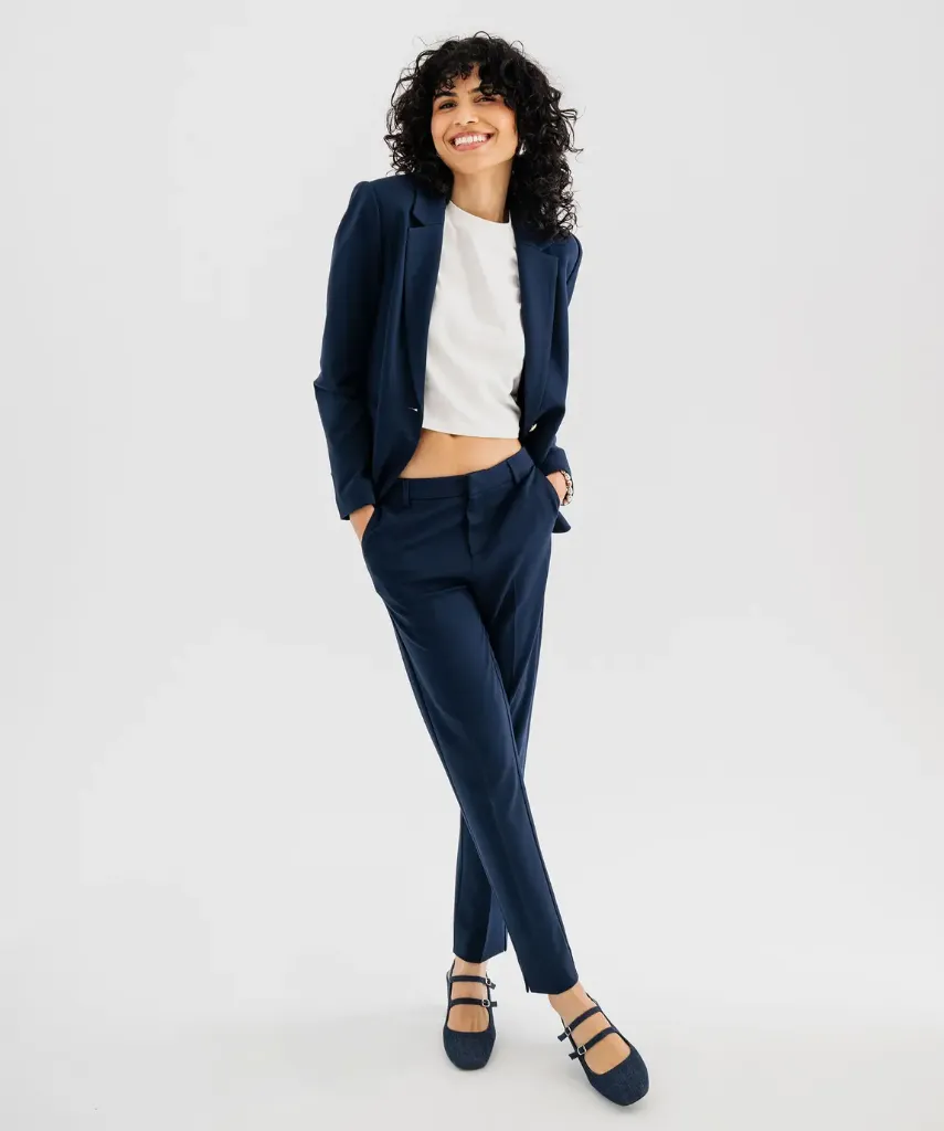 [25GE00120] XAKATIPRO-PANTALON COSTUME COUPE AJUSTÉE FEMME (Marine, 32)
