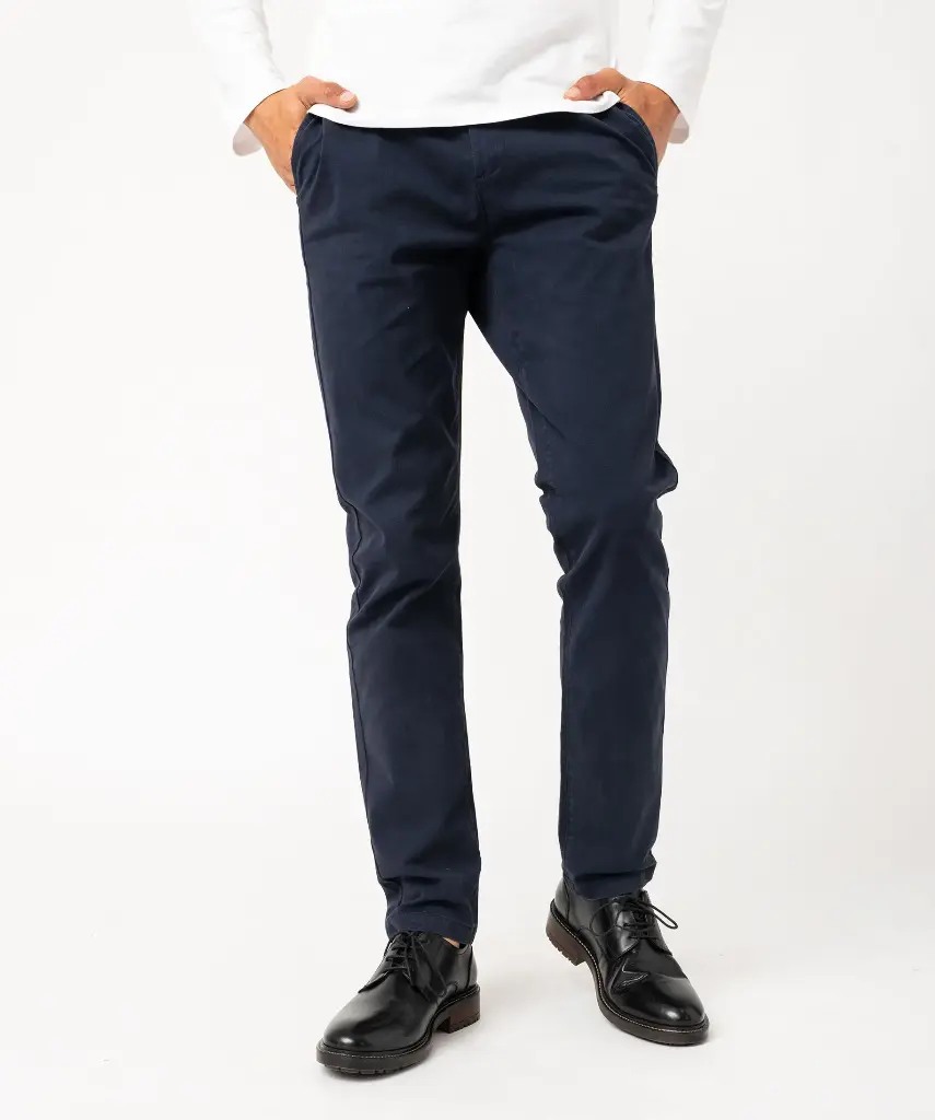 VLAFF-PANTALON CHINO HOMME BLEU (36)